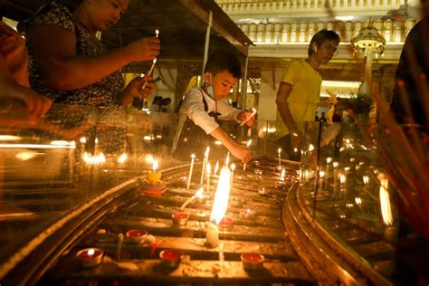 Celebrations of Thadingyut festival in Myanmar