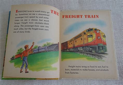 Vintage Freight Train Kids Book 1956 Children's Learning - Etsy