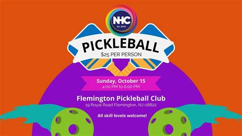 NHC Fall Pickleball, Flemington Pickleball Club, October 15 2023 ...