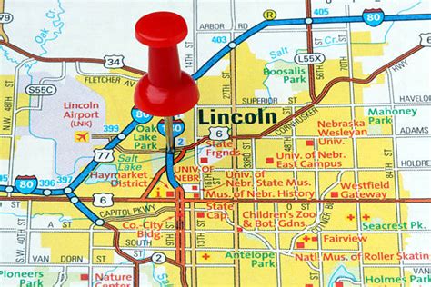 Nebraska Map Lincoln Nebraska Usa Stock Photos, Pictures & Royalty-Free ...