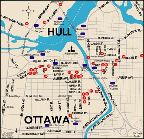 Ottawa Tourist Map - Ottawa • mappery