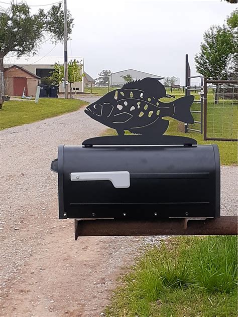 Crappie Fish Metal Mailbox Topper 8.5 Inches Tall - Does Not Include a ...