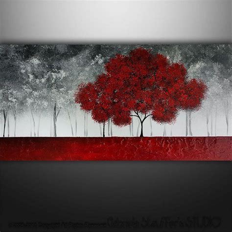 Red Trees Painting - Foter