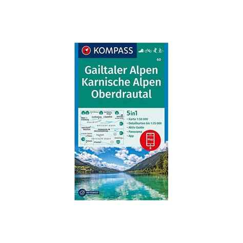 Gailtaler Alps, Carnic Alps, the Oberdrautal | Kompass hiking map 60