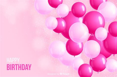 Free Vector | Realistic birthday party balloon background