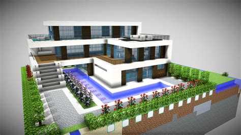 Minecraft modern house - Buy Royalty Free 3D model by Hellhound Studios ...