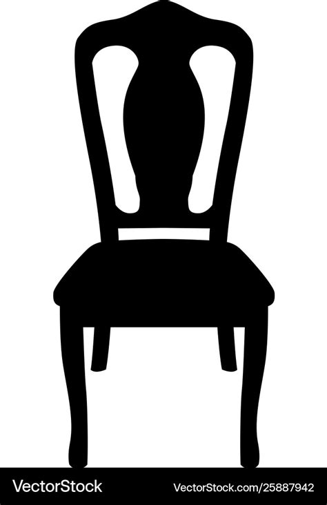 Chair silhouette Royalty Free Vector Image - VectorStock