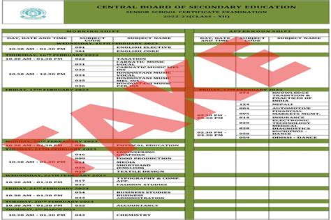 CBSE Class 12 Datesheet 2023 Released? Fake Circular Claims Board Exams ...