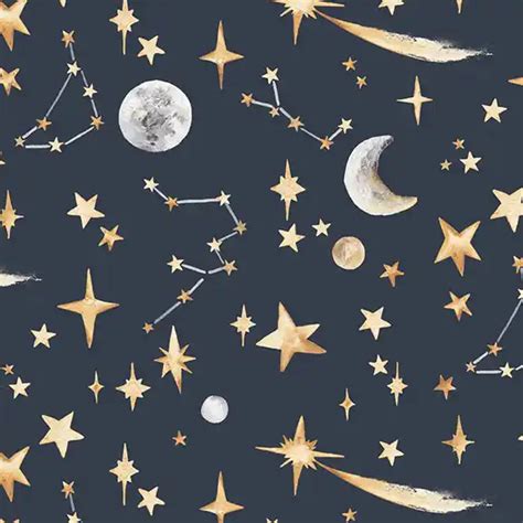 Baby Room Wallpaper | Stars & Moons Wallpaper | Katie Hipwell