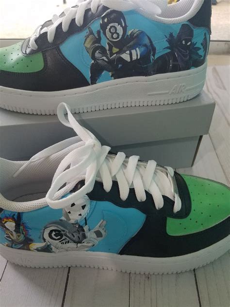 Custom Fortnite Nike Air Force 1, painted Fortnite shoes, Custom Nike ...