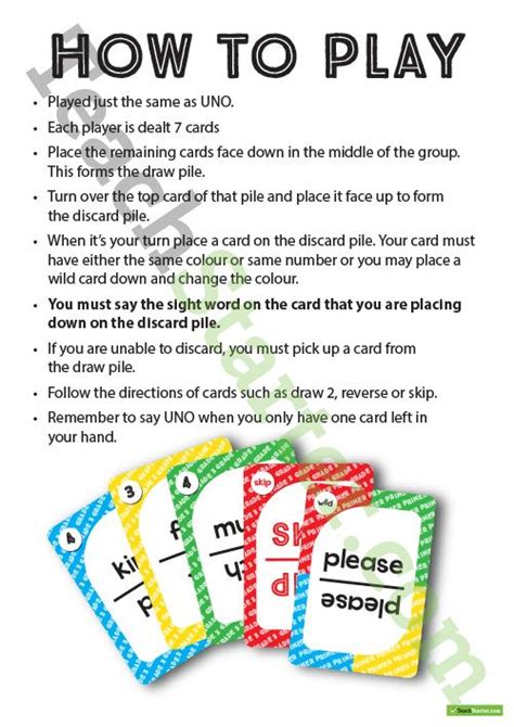 Printable Rules For Uno Flip