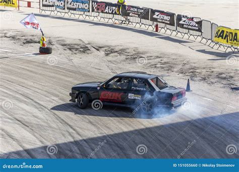 Car Drifting Race Competition On A Track Editorial Image - Image of ...