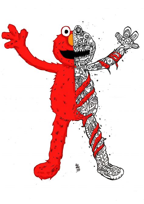 Elmo drawing by AKU NAPIE | Doodle Addicts