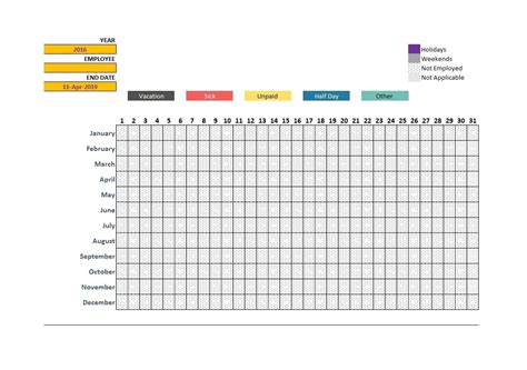 Free Employee Vacation Tracker Excel Template
