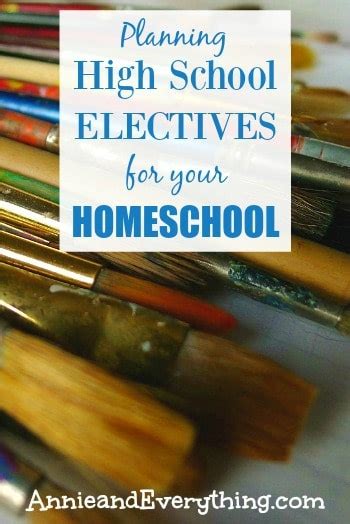 Planning High School Electives for Your Homeschool ~ Annie and Everything