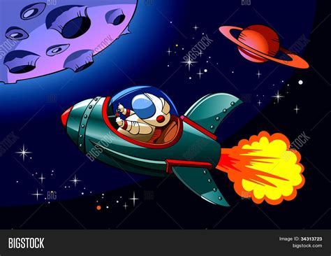 Cartoon Spaceship Vector & Photo (Free Trial) | Bigstock