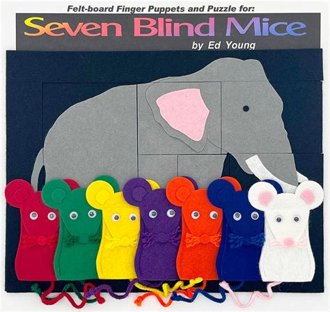 Finger Puppets and Pieces for: Seven Blind Mice | Artfelt