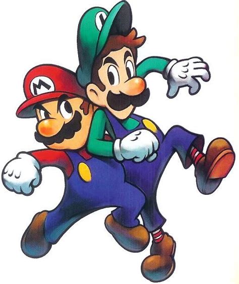 mario and luigi are standing next to each other