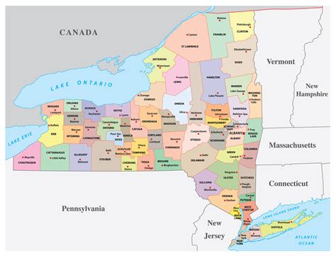 The counties of New York State : MapPorn