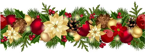 Christmas Decorative Garland PNG Clipart Picture | Идеи рождественских ...