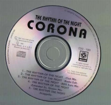 Corona The Rhythm Of The Night Cd Single Edicion 1994 Idd - $ 129.99 en ...