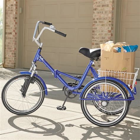 Deluxe Folding Adult Three Wheel Tricycle Bike With Basket 20"– Zincera