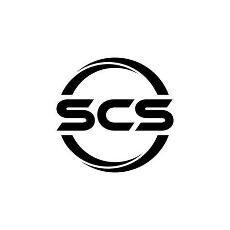 SCS letter logo design in illustration. Vector logo, calligraphy ...