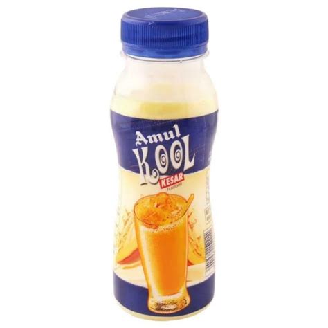 Amul Kool Kesar Flavoured Milk 180 ml (Bottle) - JioMart