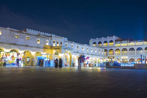 Night Scene of Souq Waqif in Doha, Qatar Editorial Photo - Image of ...