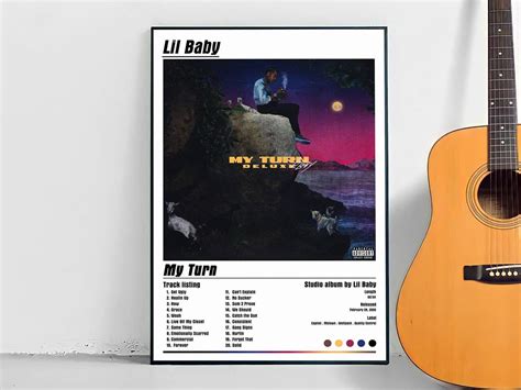 Lil Baby - My Turn - Album Cover Poster – Poster | Canvas Wall Art ...