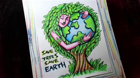 Save Tree Save Earth Save Earth Drawing Earth Drawings Save Trees | The ...