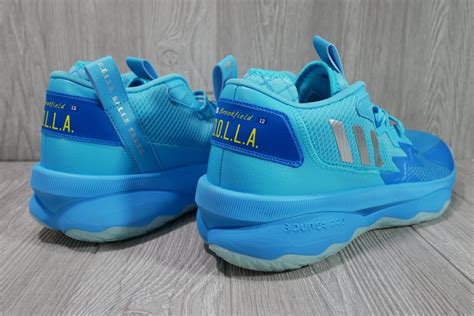 Adidas Dame 8 “Young Dolla” Blue Cyan Silver Basketball Shoes Men Size ...