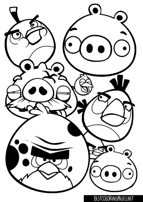 Angry Birds Characters Coloring Pages 2 - Free printable coloring pages