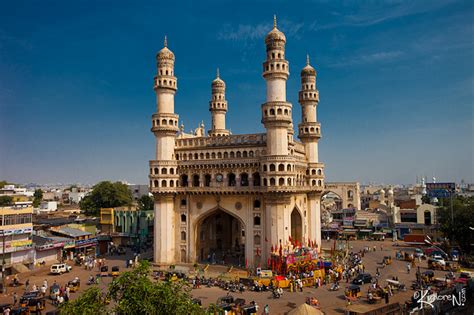 Charminar Mosque in Center of the Hyderabad Old City Telangana - Andhra ...