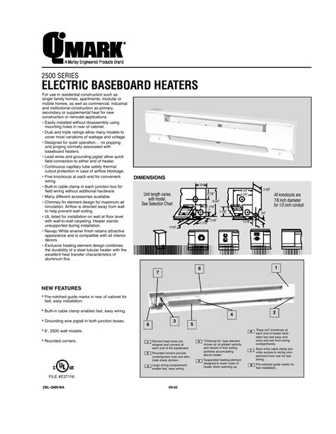 Dimplex Electric Baseboard Heater Wiring Diagram - IOT Wiring Diagram