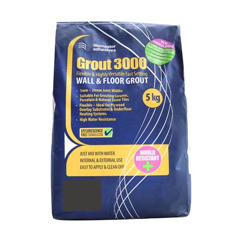 GROUT 3000 BLACK 5KG BAG - Tim's Tiles