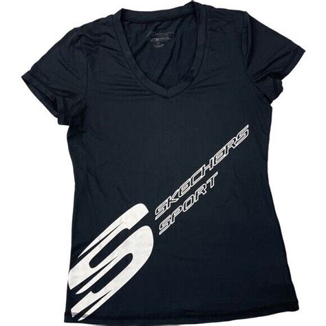 Skechers Sport Woman’s Black white logo activewear t-… - Gem