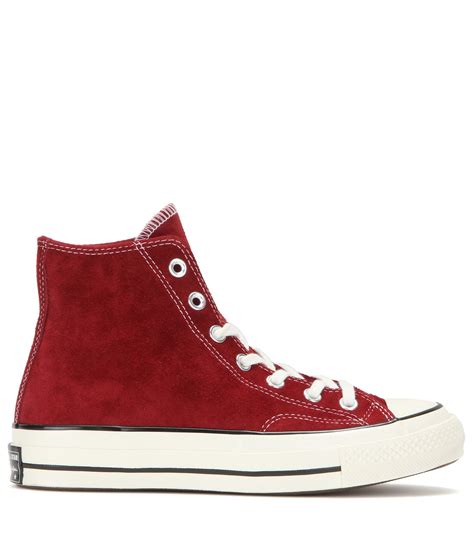 Converse Chuck Taylor Suede High-top Sneakers in Red - Lyst