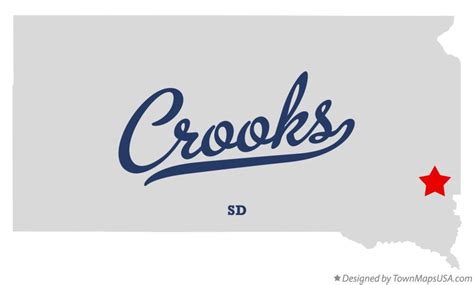 Map of Crooks, SD, South Dakota