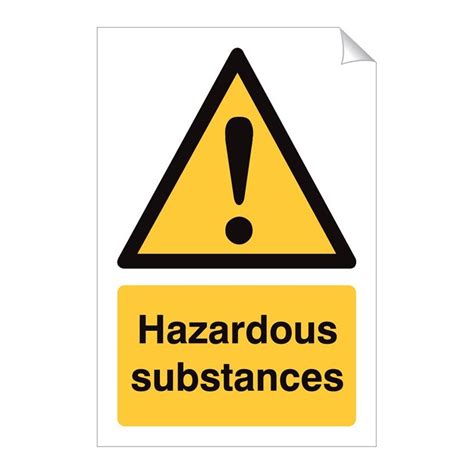 Hazardous Substances 240 x 360mm Sticker