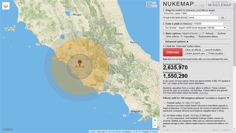 NukeMap - World nuclear bombing simulator | Steemhunt