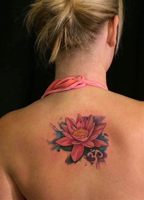 watercolor tattoo water lily om #tattoo #back #flowertattoo lotus ...