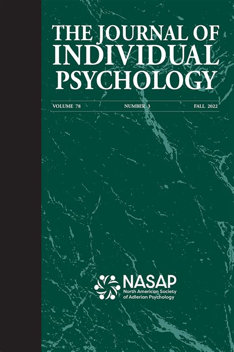 Journal of Individual Psychology - University of Texas Press