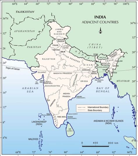 Neighboring Countries Of India Complete List, Maps And Border 2023 ...