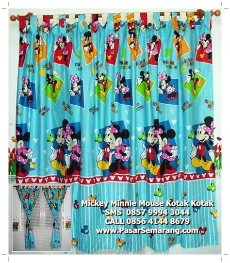 Gorden Motif Kartun Disney Mickey Minnie Mouse