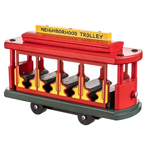 Holgate Toys Mister Rogers’ Neighborhood Red Trolley Set, 5 Pieces ...