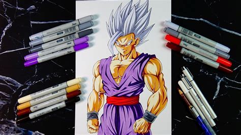 Drawing Tutorial: How to Draw BEAST GOHAN| DragonBall Super: Super Hero ...