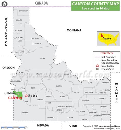 Canyon County Map, Idaho