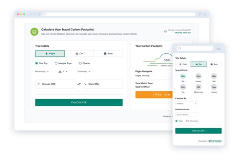 Embeddable Carbon Footprint Calculator - Sustainable Travel International