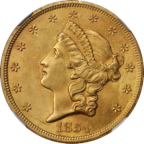 Value of 1854 $20 Small Date Gold Coin Liberty Double Eagle